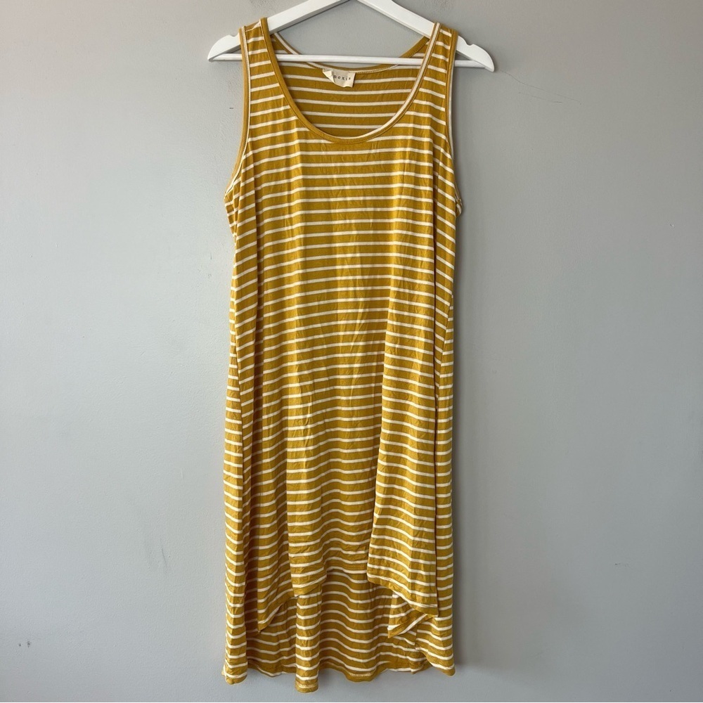 Ninexis‎ Yellow Striped Tank Dress Large